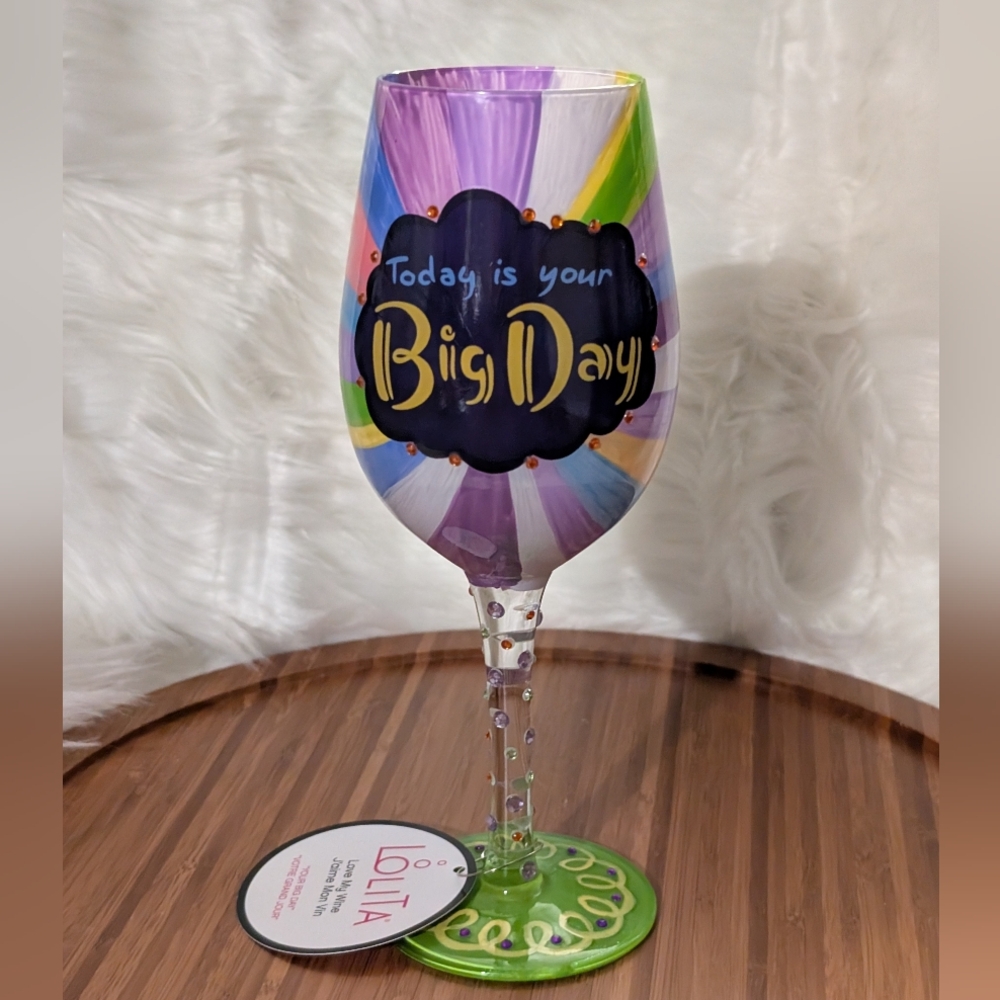 ☘️ 3/$33 Lolita "Your Big Day" Wine Glass - (NIB) ☘️ 3 for $33 ☘️ - Picture 4 of 9